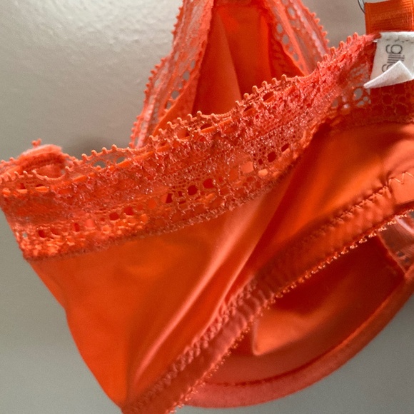Gilligan & O’Malley Women’s Underwire Lace Orange Bra Size 38C From Target - Picture 3 of 9